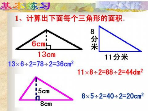 三角形的面积怎么算