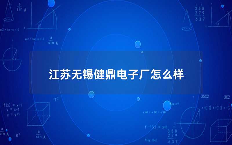江苏无锡健鼎电子厂怎么样