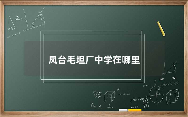凤台毛坦厂中学在哪里（凤台毛坦厂中学的具体位置）