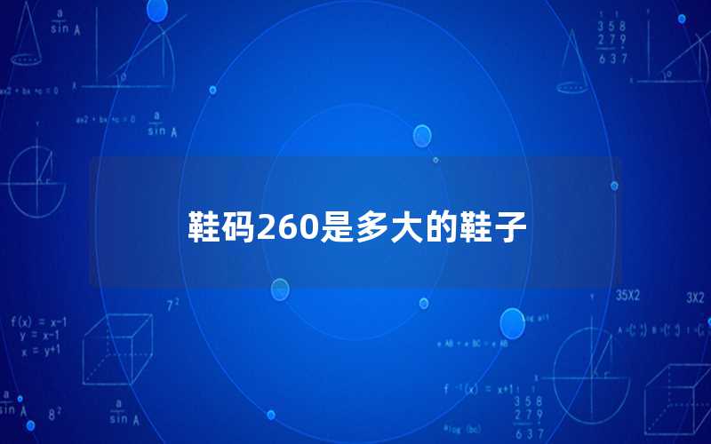 鞋码260是多大的鞋子