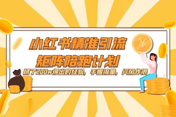 宅男 小红书精准引流矩阵陪跑计划