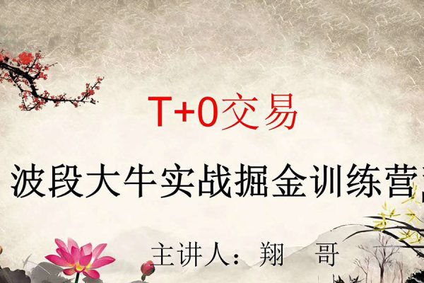 T+0交易波段大牛实战掘金训练营实战课程