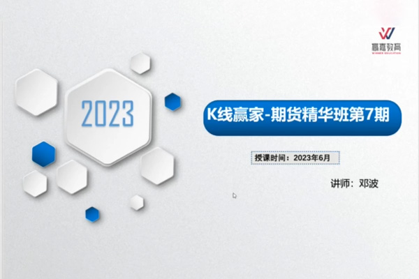 邓波2023年6月 三维量化 K线赢家期货精华班第7期