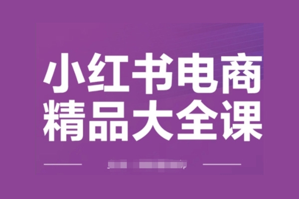 小红书电商精品大全课