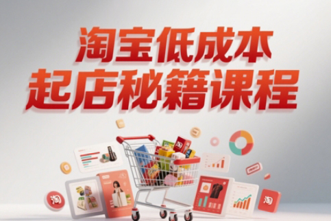 淘宝低成本起店系统课，助你快速起店，实现弯道超车