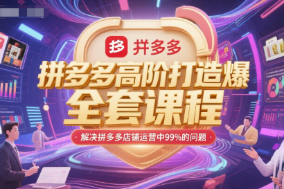 大海-拼多多高阶打造爆款全套课程