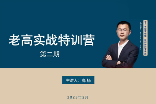 高扬线下课第二期2025老高博弈实战课+2期线下培训资料