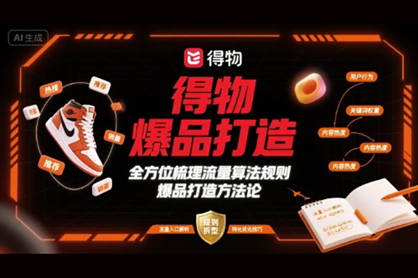 得物爆品打造，全方位梳理得物流量算法规则爆品打造规则