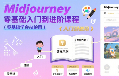 Midjourney零基础入门到进阶课程，零基础学会AI绘画