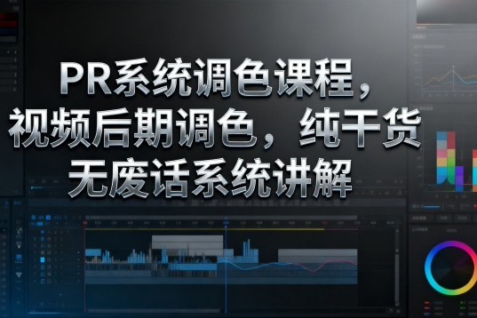 影像社PR系统调色课程，视频后期调色，纯干货无废话系统讲解